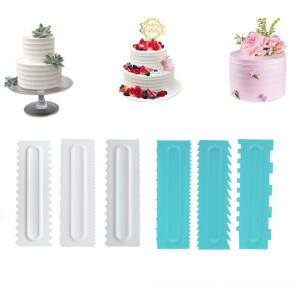 Cake Scraper Set, Decorating Comb and Icing Smoother