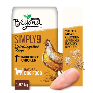 Beyond Simply 9 Natural Dry Dog Food, White Meat Chicken & Whole Barley