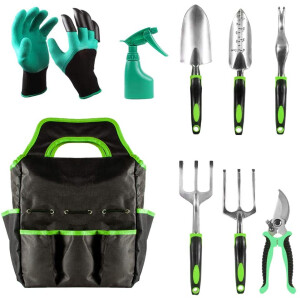Garden Tools Set, 9 Piece Heavy