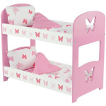 Lovely Pink and White Double Bunk Bed,
