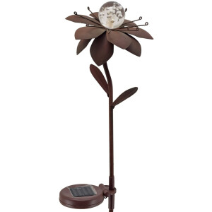 Solar Antique Lotus Garden Stake