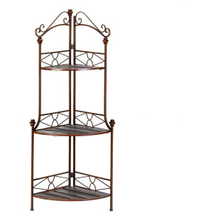 Rustic Corner Baker's Rack