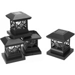TWINSLUXES Solar Post Cap Lights Outdoor