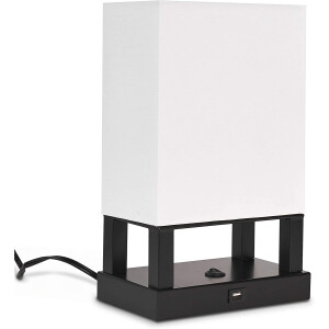 Legged Table Lamp with Fabric Shade