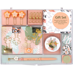 MultiBey Stationary Set Leopard Flower Style