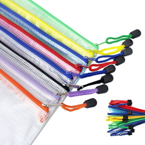 Mesh Zipper Pouch Document Bag