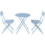 Steel Patio Bistro Set, Folding Outdoor Patio Furniture Sets