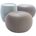Keter Urban Knit Pouf Ottoman Set