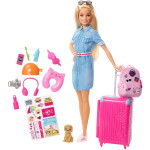 ​Barbie Travel Doll, Blonde, with Puppy