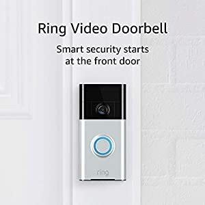 Ring Video Doorbell (1st Gen) ? 720p HD video, motion activated alerts, easy installation ? Satin Nickel