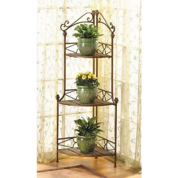 Rustic Corner Baker's Rack - Image 3