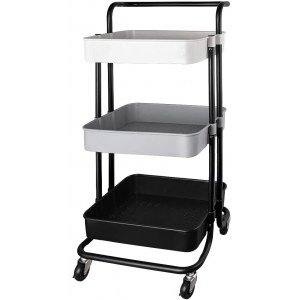 3 Tier Rolling Storage Cart Heavy Duty Mobile Rolling