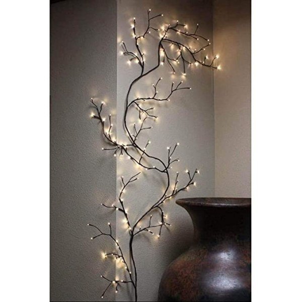 Vines for Room Decor ,Christmas Decorations Indoor Home Decor Artificial Plants Flowers Tree Willow Vine Lights 144 LEDs for Walls Bedroom Living Room Decorative