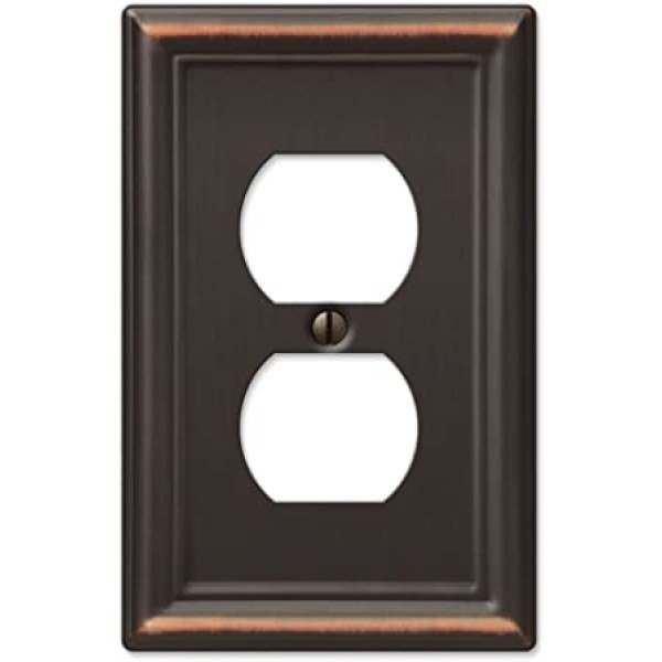 Amerelle 149DDB Chelsea Wallplate, 1 Duplex, Aged Bronze