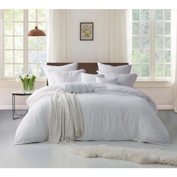 Crinkle Prewashed Duvet Cover Set - Image 2