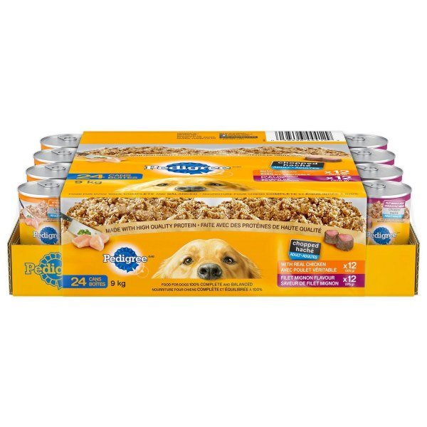 PEDIGREE Wet Chopped 24ct pack (with Real Chicken and Filet Mignon Flavour)