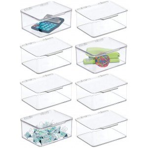 mDesign Small Mini Plastic Stackable
