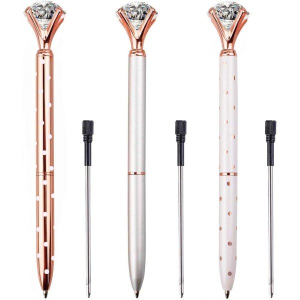 Diamond Pens Big Crystal Diamond Ballpoint Pen - Image 3