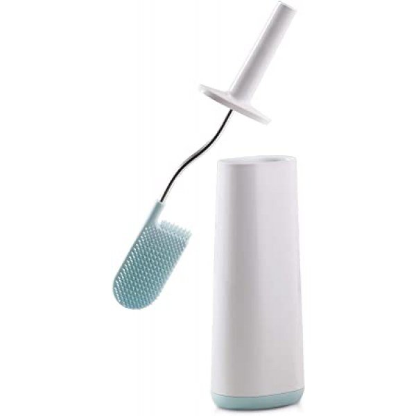 Joseph Joseph 70506 Flex Toilet Brush with Slim Holder Flexible Anti-Drip, Blue, 8.6 x 43.1 x 12.3 cm