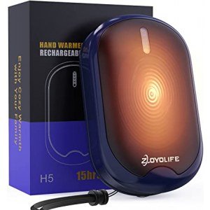 ZOYOLIFE Hand Warmers Rechargeable, 10000 mAh Electric Portable Pocket Heater and USB Power Bank, Double-Sided Quick Heating Hand Heater, 15hrs Long Lasting Pocket Body Warmer for Outdoor Sports