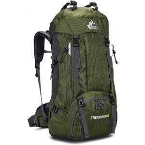 60L Waterproof Lightweight Hiking Backpack with Rain Cover,Outdoor Sport Travel Daypack for Climbing Camping Touring