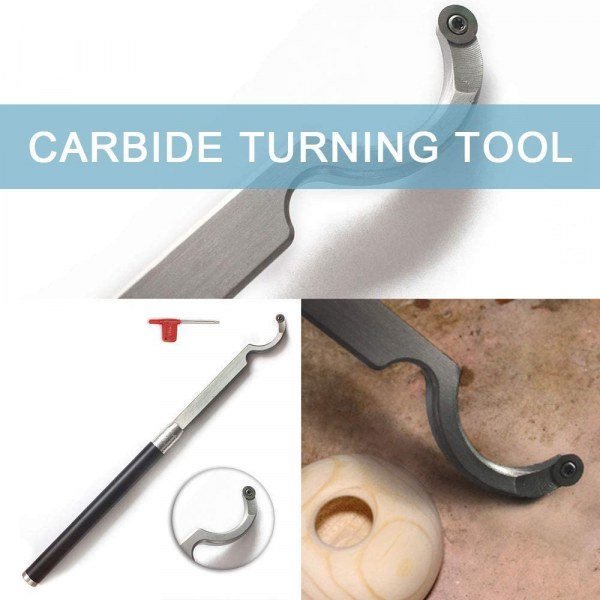 Hollower Swan Neck Woodturning Lathe finisher Tool - Image 3