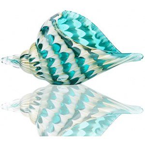 Qf Hand Blown Seashell, Beautiful Home Decor, Handmade Glass Art, Glass Conch