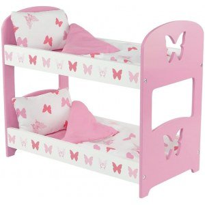 Lovely Pink and White Double Bunk Bed,