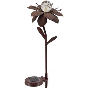 Solar Antique Lotus Garden Stake
