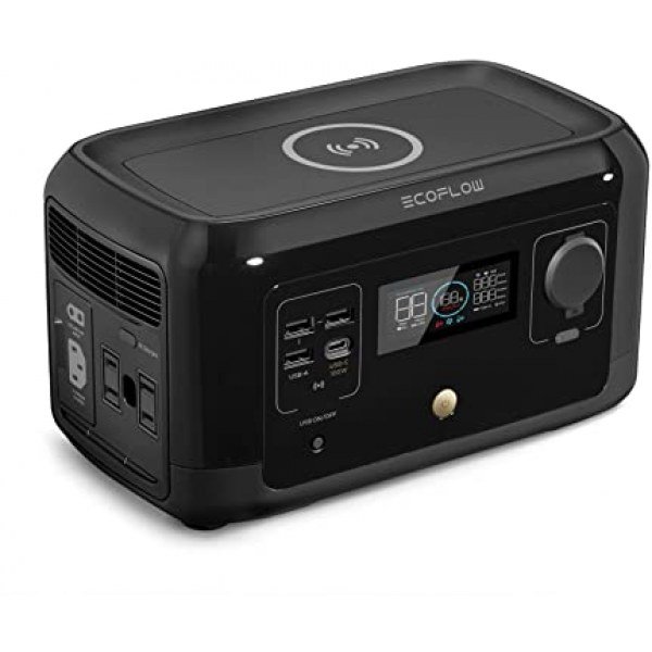 EF ECOFLOW RIVER mini (wireless) 210Wh Portable Power Station, Fast Charging, Sports AC, DC, Wireless Pad, and USB Outlets, Solar Generator (Solar Panel Not Included) for Outdoors, Travel & Camping