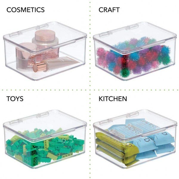 mDesign Small Mini Plastic Stackable - Image 2