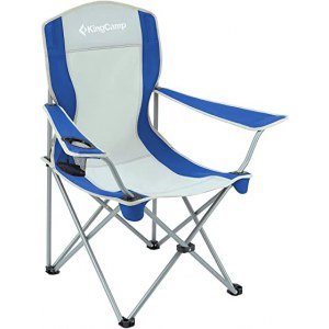 KingCamp Camping Lightweight Folding Portable Quad Chair with Mesh Cup Holder for Outdoor Hiking Fishing Picnic with Carry Bag