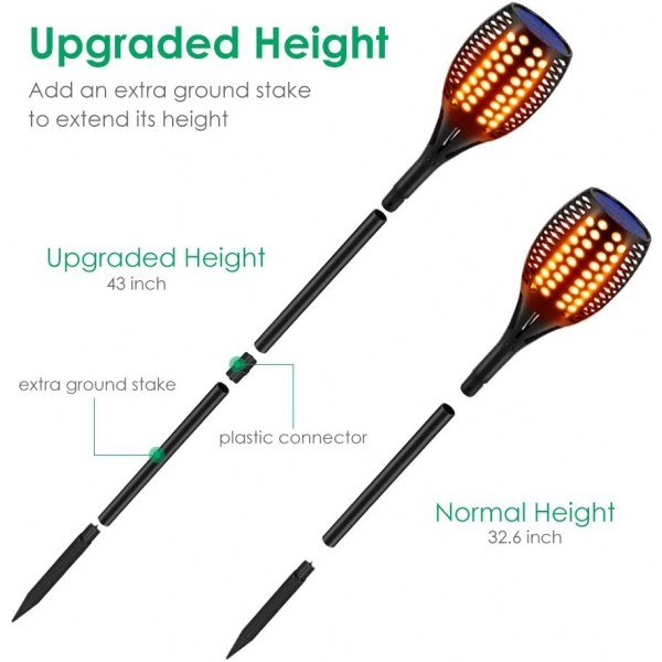 Solar Lights Flames Torches Lights Outdoor - Image 2
