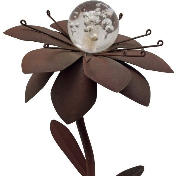 Solar Antique Lotus Garden Stake - Image 3