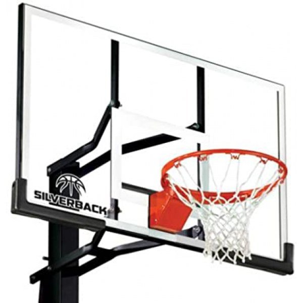 Silverback In-Ground Basketball Hoops, Adjustable Height Tempered Glass Backboard and Pro-Style Flex Rim