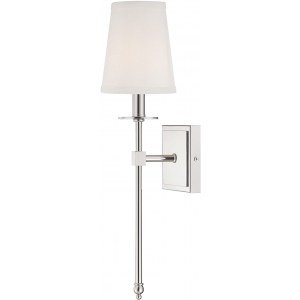 Savoy House 9-302-1-109, Monroe 1-Light Sconce, Polished Nickel