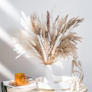 WILD AUTUMN 92 Pcs | Luxury Gift Box Natural Dried Pampas Grass Bouquet Dried Reed Decor | Long-Lasting Dried Flowers Bouquet for Boho Natural Home Decor Wedding Decor