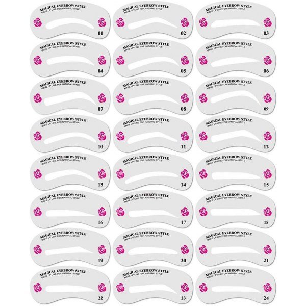 ifferent Styles Eyebrow Shaping Stencils,