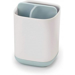 Joseph Joseph 70500 EasyStore Toothbrush Holder Bathroom Storage Organizer Caddy, Small, Blue