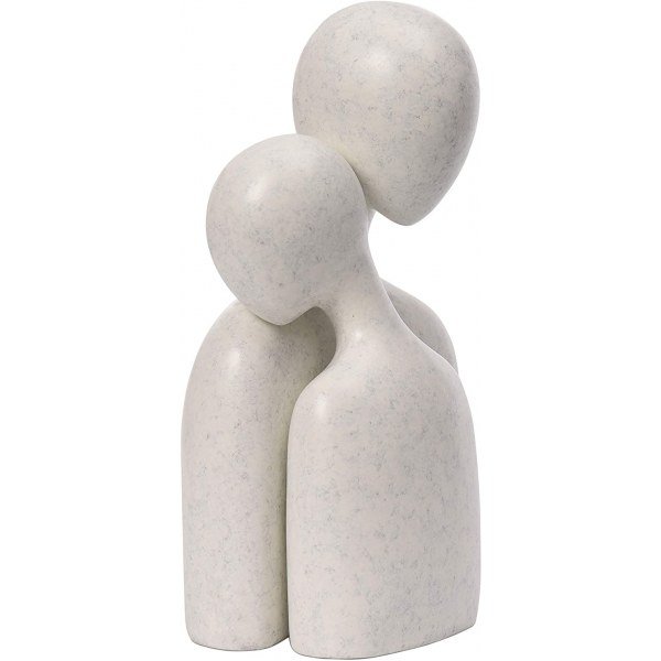 Quoowiit Resin Character Statues Home Decor for Living Room, Abstract Statue Collectible Figurines Home Office Bookshelf Desktop Decor-140 White