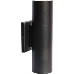 Nuvo 62/1144R1 Two Light Outdoor Wall LED Up-and-Down Sconce, 20W/120-277V, Black, Large