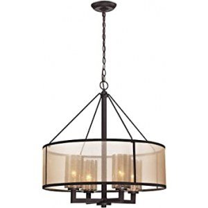 Elk Lighting 57027/4 Diffusion Collection 4 Light Chandelier, Oil Rubbed Bronze