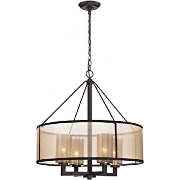 Elk Lighting 57027/4 Diffusion Collection 4 Light Chandelier, Oil Rubbed Bronze