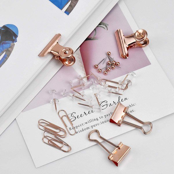 500PCS Rose Gold Office Stationery - Image 3