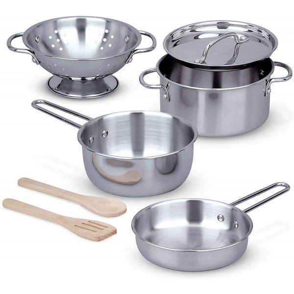 Melissa & Doug Stainless Steel Pots - Image 3