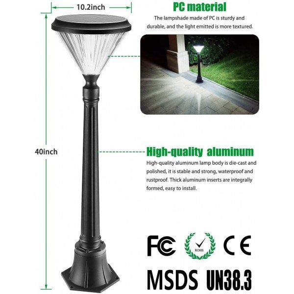 Solar Powered Street Lights for Lawn - Image 2
