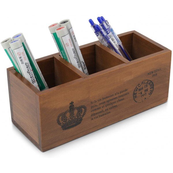 Wooden Desktop Storage Organizer