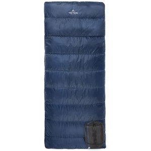 TETON Sports Polara 3-in-1 Sleeping Bag; Great for All Season Camping, Fishing, and Hunting; Versatile Outdoor Sleeping Bag; Lightweight, Washable Inner Fleece Lining; Compression Sack Included , Blue, 82" x 36"