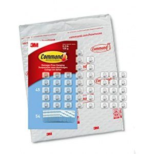 Command Clear Mini Light Clips, 45 Clips, 54 Strips - Easy to Open Packaging, Decorate Damage-Free
