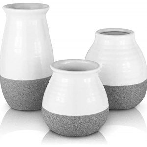 Modern Farmhouse Decor, Vases for Decor, Ceramic Vase Modern Home Decor, Rustic Home Decor Vases for Flowers, Rustic Farmhouse Decor, Living Room Decor and Accessories, Modern Wall Decor